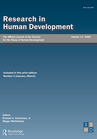 Cover image for Research in Human Development, Volume 17, Issue 1, 2020