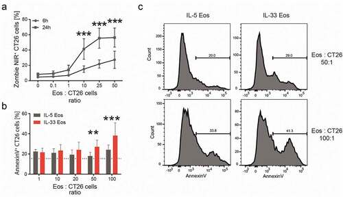 Figure 5. Cytotoxicity of eosinophils against CT26 cells in vitro.