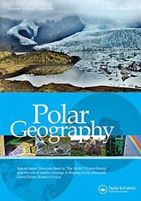 Cover image for Polar Geography, Volume 39, Issue 2, 2016