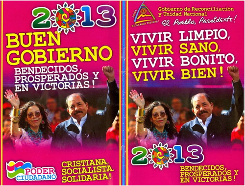 Figure 1. Front and back cover of the Live Beautiful, Live Well pamphlet distributed throughout Nicaragua by the national government in 2013.