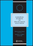 Cover image for European Journal of Special Needs Education, Volume 10, Issue 1, 1995