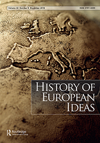 Cover image for History of European Ideas, Volume 44, Issue 8, 2018