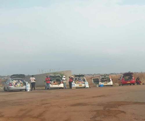 Plate 1. Vendors on wheels at one of the sites (Photo Credit: P Toriro)