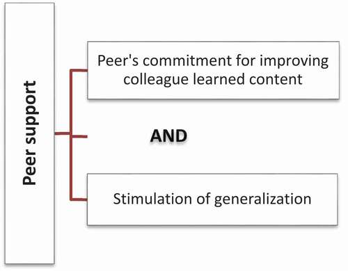 Figure 2. Conceptualization as attributes of the “Peer support” condition