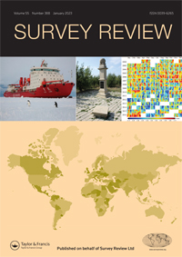 Cover image for Survey Review, Volume 55, Issue 388, 2023