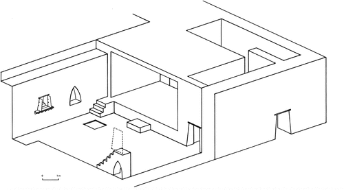 Figure 14. Axonometric restitution of the Temple H (E. Iori, © ISMEO).