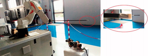 Figure 6. Kuka robot with sensor and FG.