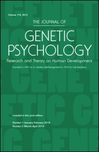 Cover image for The Journal of Genetic Psychology, Volume 177, Issue 6, 2016