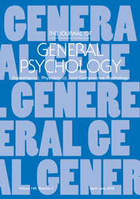 Cover image for The Journal of General Psychology, Volume 145, Issue 2, 2018