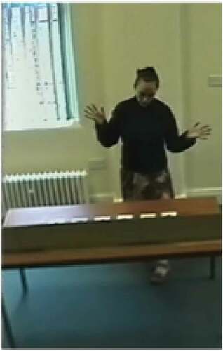 Figure 7. Still frame of an individual movement counting as one gesture.