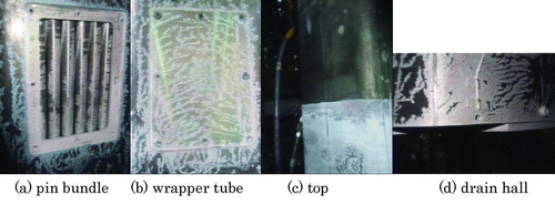 Figure 14 Surface views of pin bundle model after cleaning test (case 1–3)