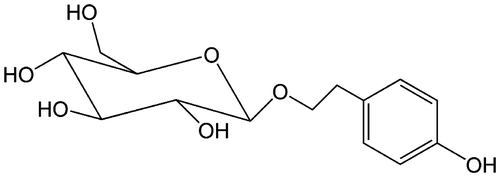 Fig. 1. Chemical structure of salidroside.