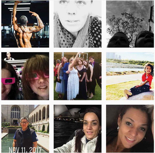 Figure 4. Sample collection of images from Instagram posts to #newselfwales.