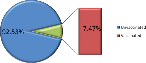 Figure 1. Prevalence of HPV vaccine coverage among three SSA countries.