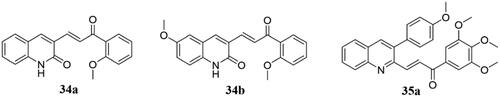 Figure 24. Quinoline-chalcone compounds of 34a-35a.
