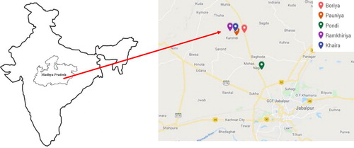 Figure 1. Base map of farm trial sites (Source: Google Maps [Citation44]).