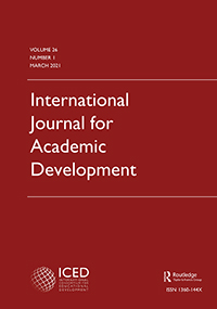 Cover image for International Journal for Academic Development, Volume 26, Issue 1, 2021