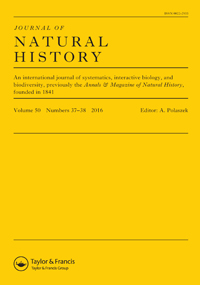 Cover image for Journal of Natural History, Volume 50, Issue 37-38, 2016