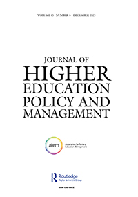 Cover image for Journal of Higher Education Policy and Management, Volume 45, Issue 6, 2023