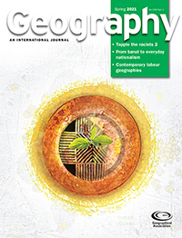 Cover image for Geography, Volume 106, Issue 1, 2021