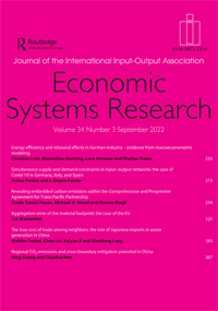 Cover image for Economic Systems Research, Volume 34, Issue 3, 2022