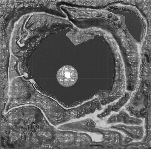 Figure 3. Cartographic view of the entire virtual space, which measures 500 × 500 virtual metres in total.