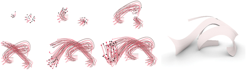 Figure 11. Based on the surface through the nursery simulation of the curve element.