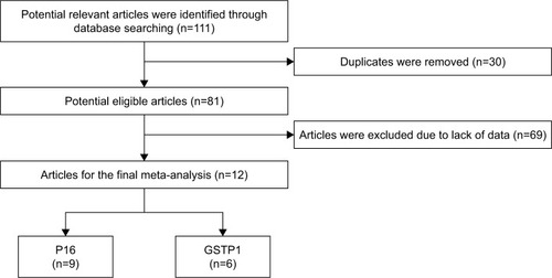 Figure 1 Flow diagram of search strategy and study selection for meta-analysis.