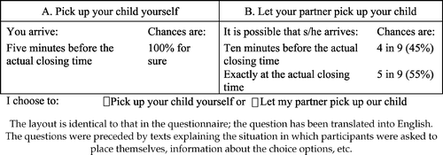 Figure 2 Sample question from the experiment.