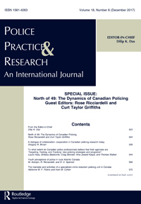 Cover image for Police Practice and Research, Volume 18, Issue 6, 2017