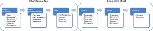 Figure 2 Overview of visits and biophysical measurement of dermal function.