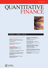 Cover image for Quantitative Finance, Volume 21, Issue 6, 2021