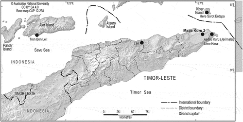 Figure 1. Map showing the location of the archaeological sites mentioned in the text.