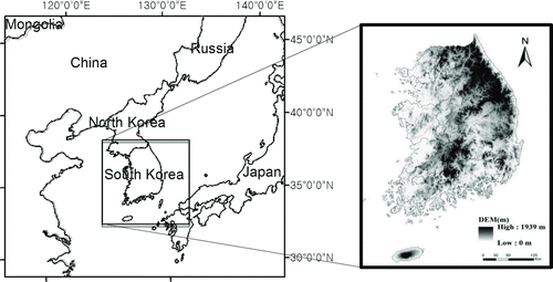 Figure 1 Geographical location and elevation distribution (digital elevation model [DEM]) of study area