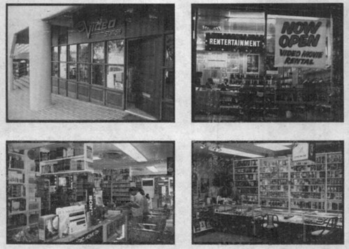 Figure 1. Pictures from the first video rental stores in the US, including the Video Station (US Congress Citation1982).