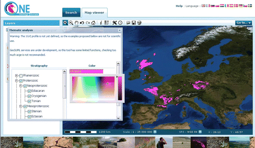 Figure 5.  Interoperability used to display only some geologic units.