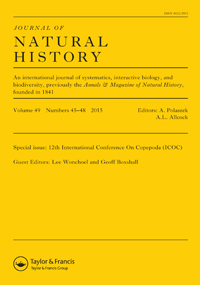 Cover image for Journal of Natural History, Volume 49, Issue 45-48, 2015