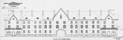 Figure 9. Lindgren and Liljequist, Proposal of the façade along Somerontie of the block no. 555, 1917 [MFA Museum of Finnish Architecture].