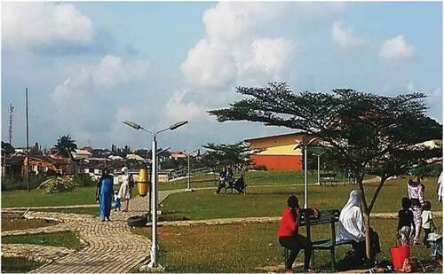 Neighbourhood park in high density residential area.