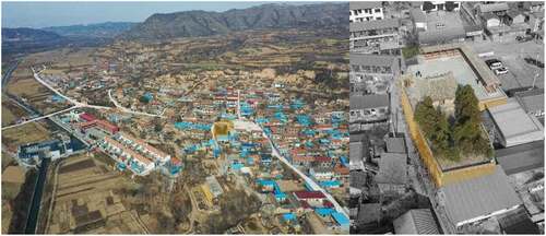Figure 7. Aerial view of Tiantai’an in Wang Qu Village, author’s picture, taken in 2020.