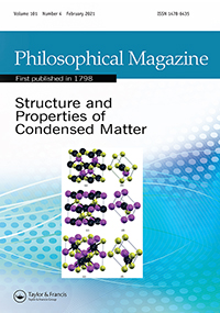 Cover image for Philosophical Magazine, Volume 101, Issue 4, 2021