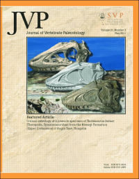 Cover image for Journal of Vertebrate Paleontology, Volume 38, Issue 3, 2018