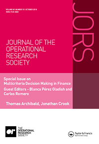 Cover image for Journal of the Operational Research Society, Volume 69, Issue 10, 2018