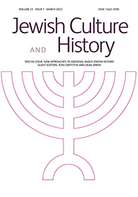 Cover image for Jewish Culture and History, Volume 23, Issue 1, 2022