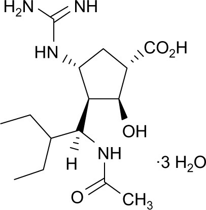 Figure 1 Chemical structure of peramivir.