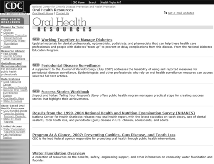 FIGURE 1 CDC Oral Health Resources Centers for Disease Control and Prevention. CDC en Español <http://www.cdc.gov/Spanish/>