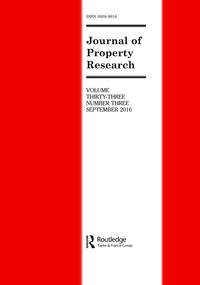 Cover image for Journal of Property Research, Volume 33, Issue 3, 2016