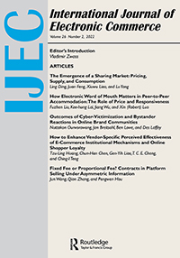Cover image for International Journal of Electronic Commerce, Volume 26, Issue 2, 2022