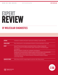 Cover image for Expert Review of Molecular Diagnostics, Volume 16, Issue 6, 2016