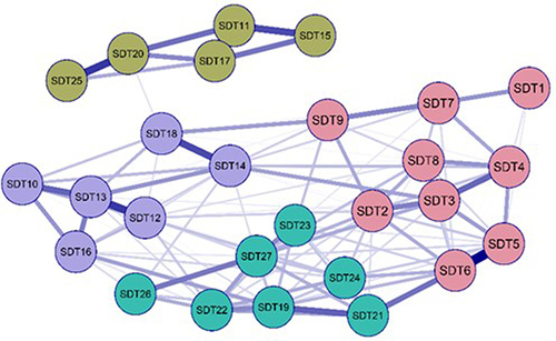 Figure 1 General Network of 10 Countries-27 SD3 items.
